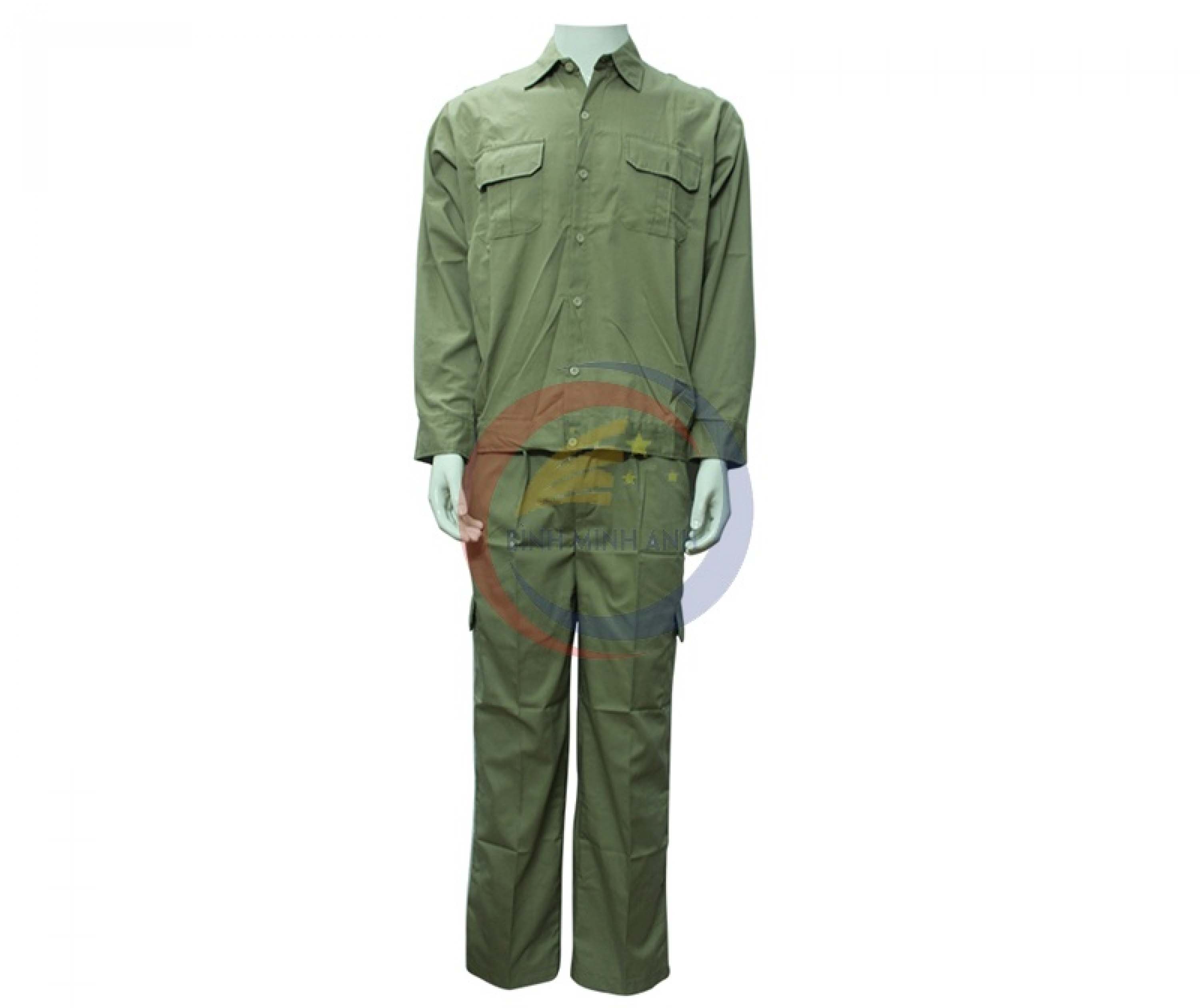Quần áo Kaki Nam Định may sẵn - Mầu xi măng